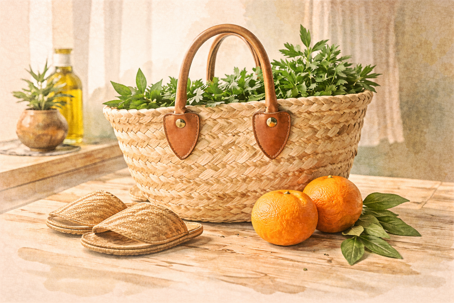 حقيبة سلة مصنوعة يدوياً